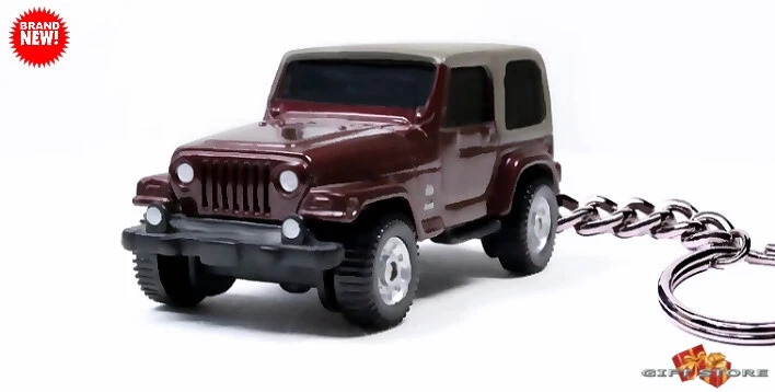 🎁 🍁 🇺🇸 RARE KEYCHAIN BROWN TAN JEEP WRANGLER CUSTOM Ltd Ed.💕GREAT GIF💕🎄🎁 - Image 3 of 4