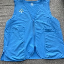  2 Walmart Medium Blue Employee Uniform Vest