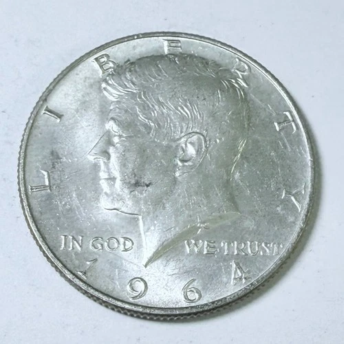 1964 Kennedy Half Dollar - 50c Coin - 90% Silver - Circulated Coin #7696