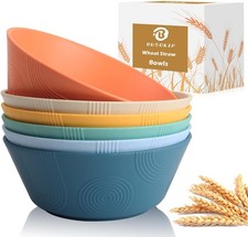 36 oz Wheat Straw Bowl Unbreakable Cereal Bowls Set of 6 Dishwasher safe