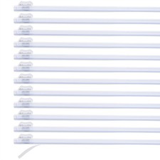 12pcs Plastic Wrap Cutter, 19in Plastic Wrap Slide Cutter Self Adhesive, White