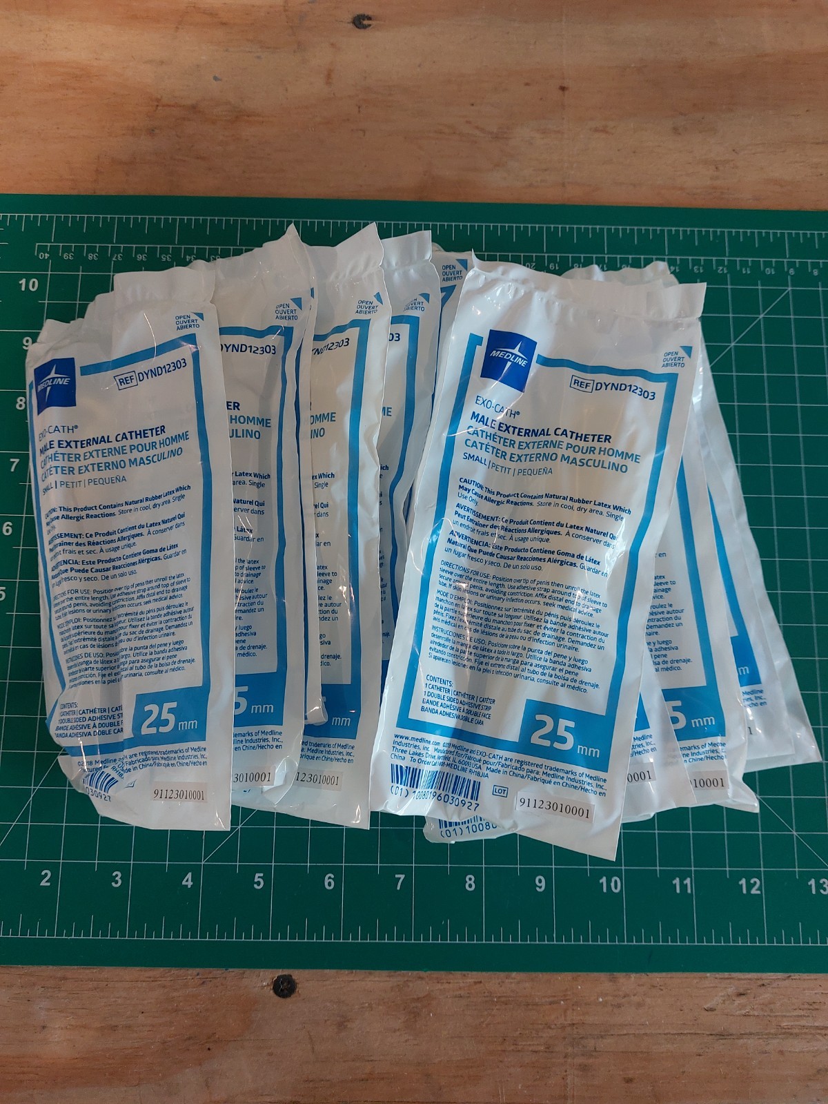 Male External Condom Catheter Medline 25mm Small DYND12303 Lot of 12