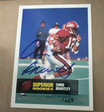 1994 Superior Rookies Autographed Chris Brantley #27 Rutgers Football Card