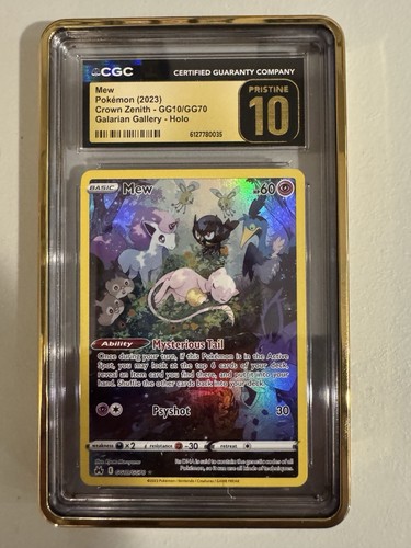 CGC 10 PRISTINE Mew GG10/GG70 Pokémon Crown Zenith 2023 English
