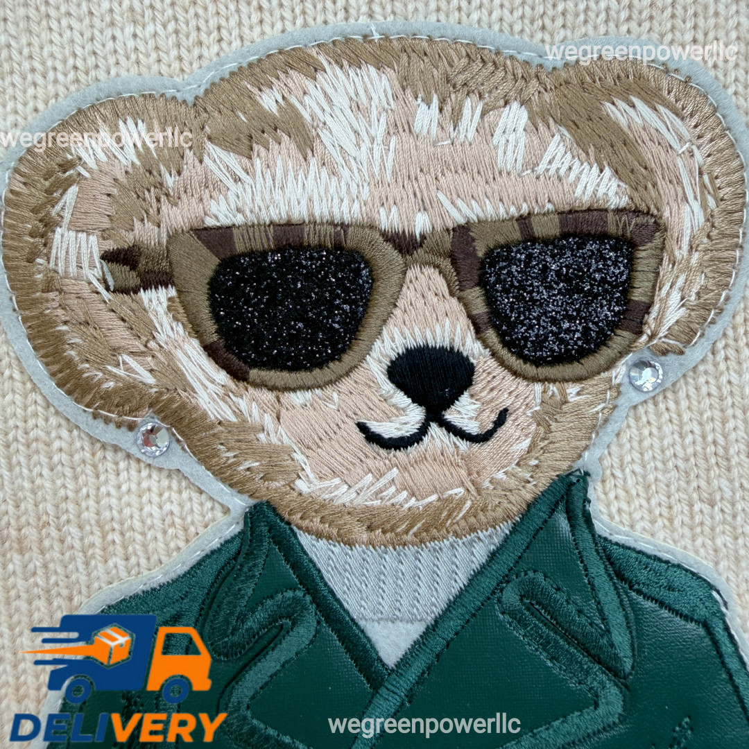 Bid Polo Ralph Lauren Chic Bear Sweater Women's Medium Business Bear Knit new wB image 5
