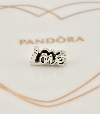 New Genuine Authentic Pandora Silver Reflexions Love Script Clip