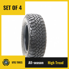Set Of 4 Used Lt 25575r17 Bfgoodrich Mud-terrain Ta Km - 17.50000032 O9te