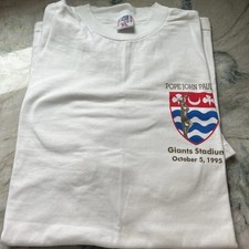 Vintage 1995 Pope John Paul II October 1995 New Jersey Visit T Shirt White XL