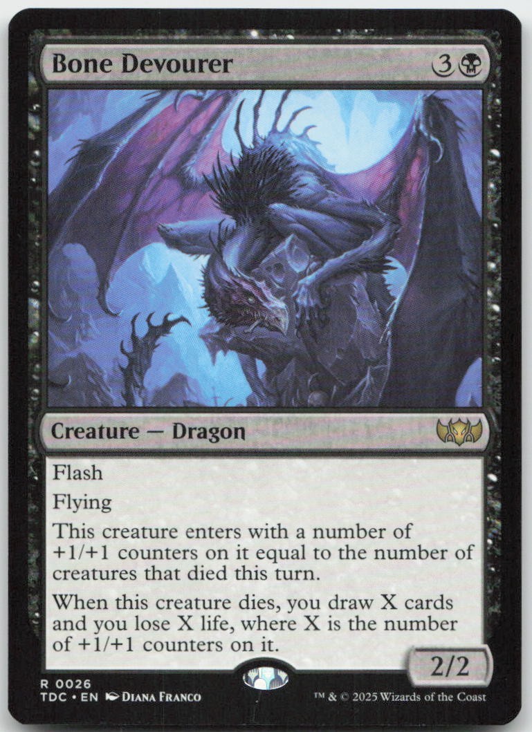 MTG : Bone Devourer Commander: Tarkir: Dragonstorm 26 : R