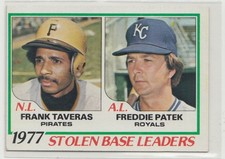 1978 1977 Stolen Base Leaders Frank Taveras/Freddie Patek Pittsburgh