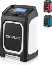 DigiFunk Work Site Radio | USB Rechargeable | DAB+, DAB, FM, Bluetooth, AUX