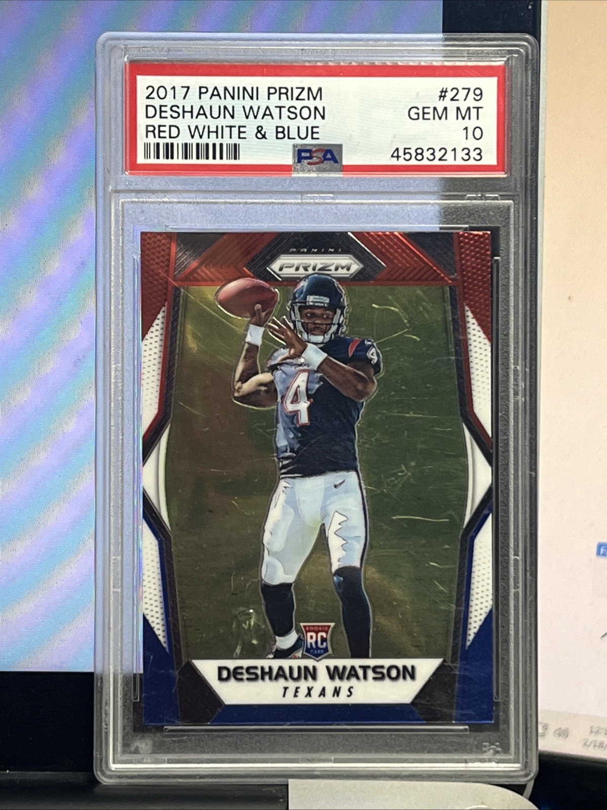 2017 Panini Prizm DESHAUN WATSON Prizm Silver #279 PSA 10 GEM MINT