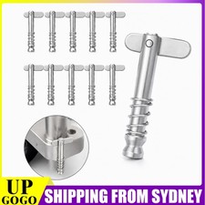 10pc 316 Stainless Steel Spring Loaded Pin Quick Release Lock Marine Hardware AU