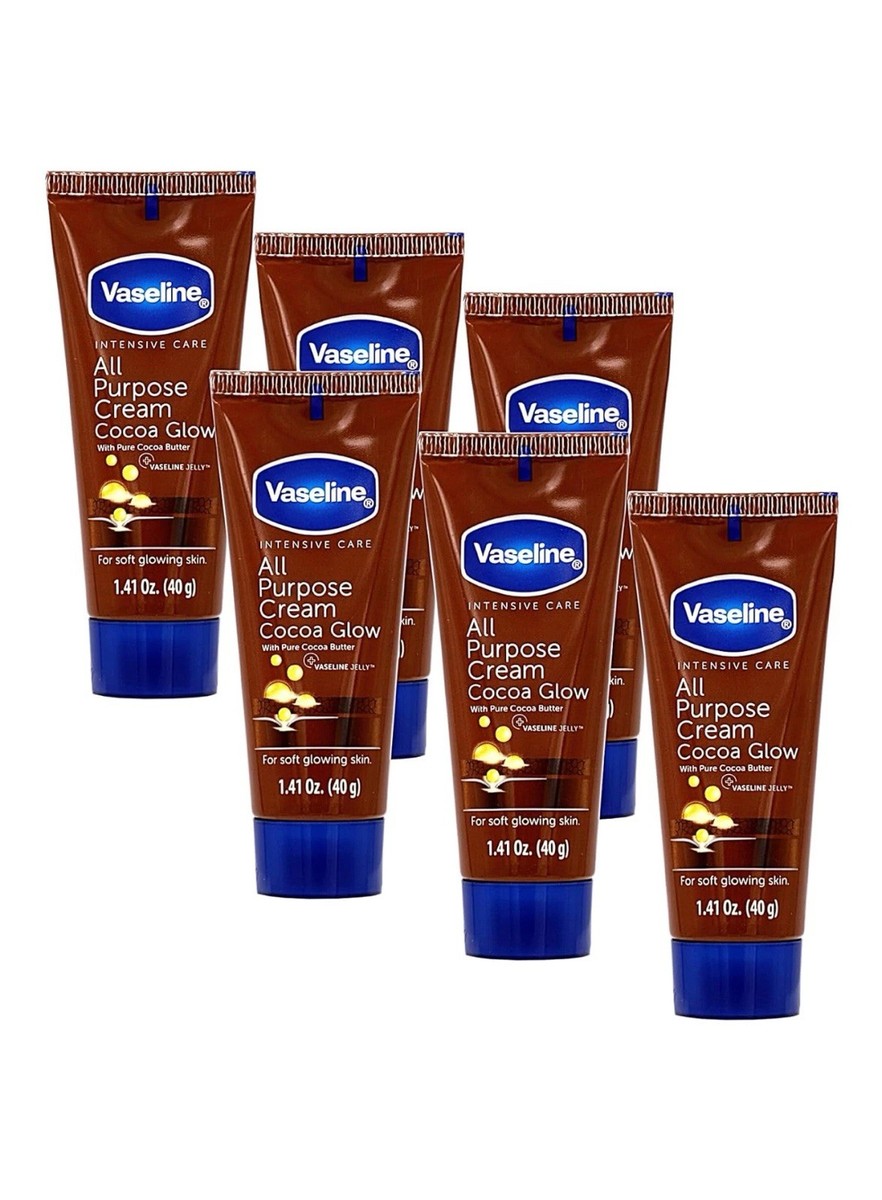 フェイスクリーム cocoa Vaseline All Purpose Cream Cocoa Glow, with Pure Cocoa Butter, 6