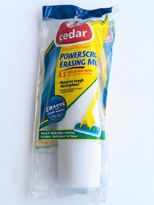 O-Cedar Power Scrub ERASING Replacement 8.5'' WHITE Roller Mop Head Refill NEW