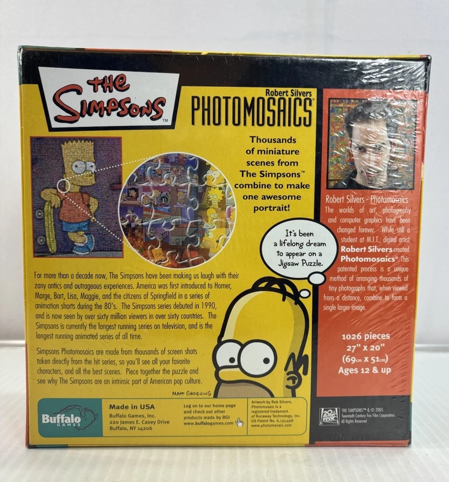 Buffalo Games Photomosaics The Simpsons "Chef Homer" 1000 Piece Puzzle W/ Poster - Image 3 of 4