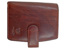 Portafoglio Matador Wild Hog uomo pelle marrone vintage 12x10,5 cm