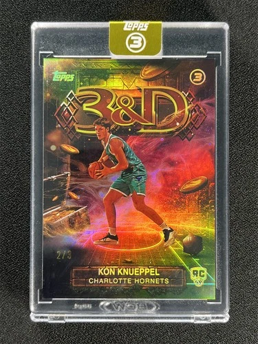 2025 Topps Three Basketball Holo Gold Kon Knueppel #3D-9