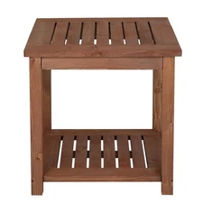 High Quality Patio Wooden Side Table Furniture Outdoor Square Tables Bathroom