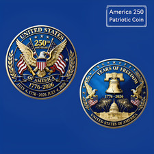 America 250 Patriotic Coin 1776-2026 US Semiquincentennial Collectible Coin