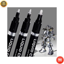 3PK Liquid Chrome Markers Permanent Mirror Chrome Paint Pens 0.7mm, 1mm, 3mm