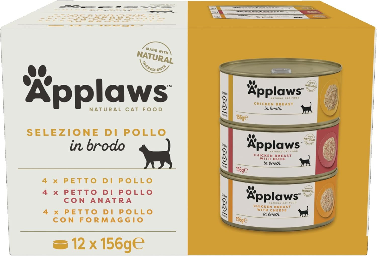 Gourmet Cat Food Multipack Pollo Naturale in Brodo 12x150g