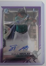 2021 Bowman Chrome -  Autographs Starlin Aguilar #CPA-SA Purple Refractor /250 
