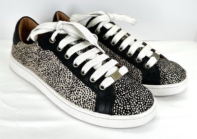 UGG Milo Exotic Calf Cow Hair Cheetah Print Sneakers Women Size 9.5