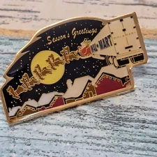Walmart Associate Employee Pin - Christmas Sleigh Semi Reindeer Santa Roof Tops