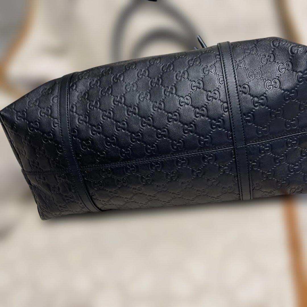 GUCCI Shima Tote Bag Leather Women’s Large Brown Excellent Condition thumbnail 12