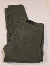 Victorious Premium Jeans Men's Slim Fit Green Denim Stretch Pants Size 38X32
