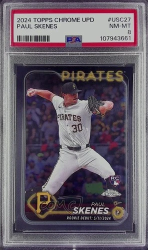 2024 Topps Chrome Update Rookie Debut Paul Skenes #USC27 PSA 8 Rookie RC