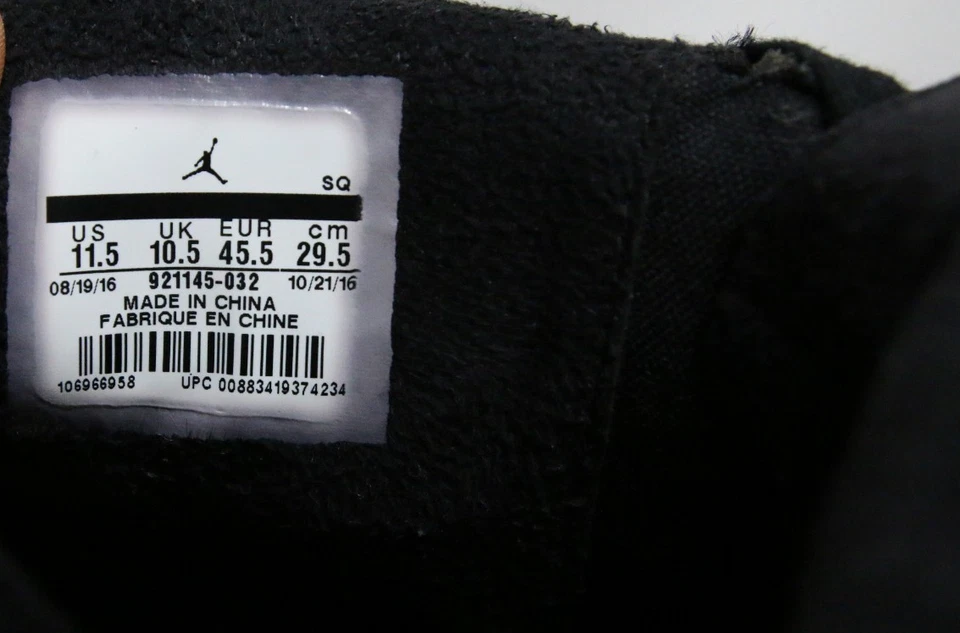 Nike Jordan Westbrook 0.2 E Para Hombres EE. UU. Talla 11.5 Negro y Dorado Metálico 921145-032 Foto 3 de 4