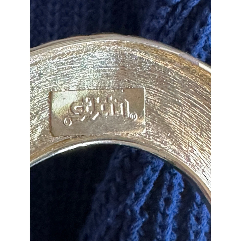 Cinturón St John Años 90 Cuero/Esmalte Talla 2/26 W Oro Turquesa Gran Declaración Foto 2 de 4