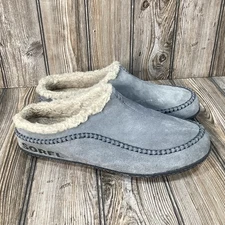 Sorel Z50113 Mens Grey Faux Fur Lining Falcon Ridge II Suede Slippers Size 12 M