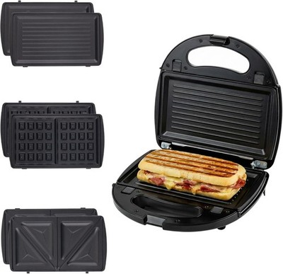 3 in 1 Electric Sandwich Maker, Panini Press Grill Perfect for Cooking Grilled C