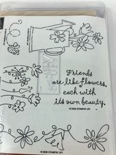 Friends Are Like Flowers Rubber/Wood Stamps. Build Your Own Stampin Up