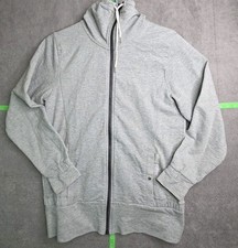 Helly Hansen Full Zip Sweatshirt Fleece High Neck Women's Small Gray Long Sleeve