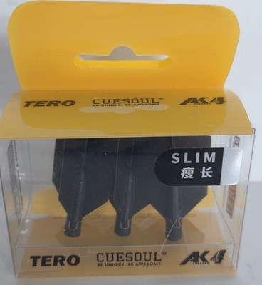 TERO Cuesoul AK4 Dart Flights Slim BLACK Set of 3 Pcs Standard Shape