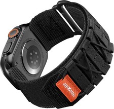 Rugged Tactical Nylon Band for Apple Watch Ultra 49mm, Series 3, Compatible Stra