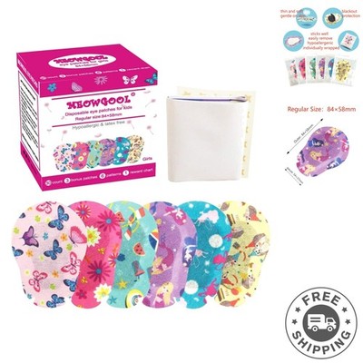 Cute and Soft Adhesive Eye Patches for Girls - 33 Pack with Incentive Stickers