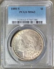 1880-S Morgan Silver Dollar, PCGS MS-63, Great Luster and Slight Toning!