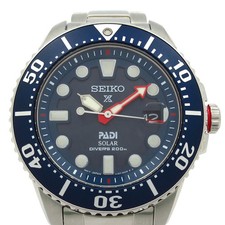 Seiko Prospex Solar PADI Diver Watch Blue Used 200m, Unisex, Sports From Japan