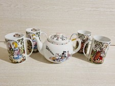 Alice In Wonderland Tea Set Teapot 4 Mugs Designed By Paul Cardew New in Box