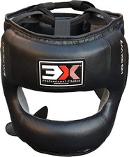 3X sports Boxing Head Guard Martial Arts MMA Kick Training Face Protector