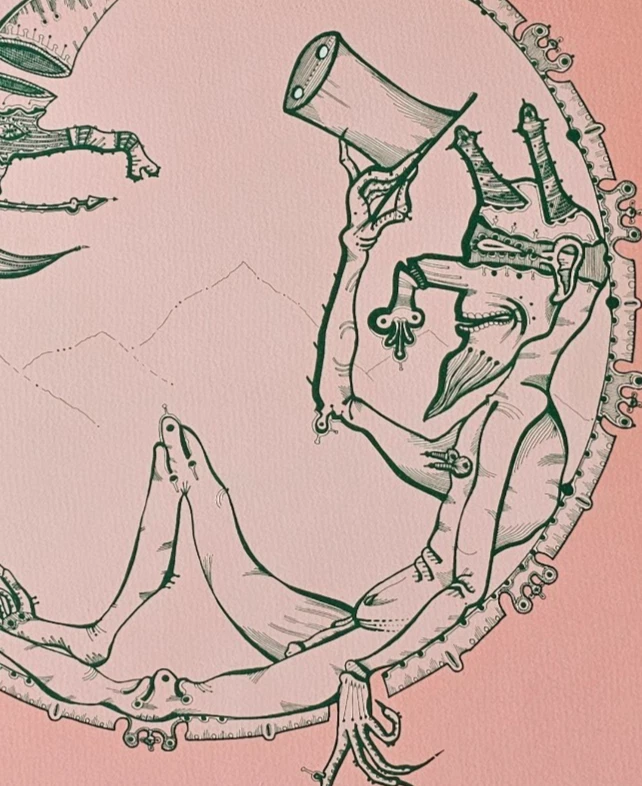 Joan Ponc London Handsigniert 23/150 Lithographie Surreal Teufel Mond Abstrakt - Bild 4 von 4