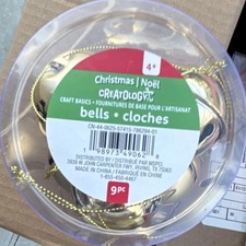 Creatology Christmas Craft Jingle Bells Gold 9 pc MPN CN-44-0625-57415
