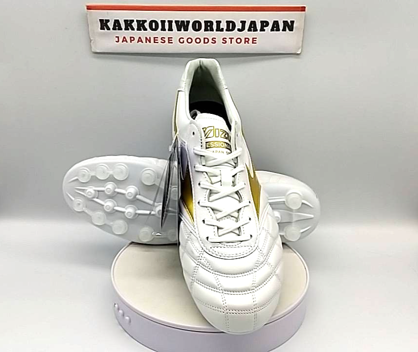 MIZUNO Soccer Cleats MORELIA 2 JAPAN AG Super White Pearl / Gold