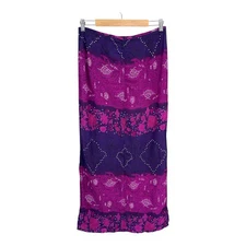 Boutique Europa Women Size 8 Boho Maxi Skirt Hippie Floral Print Rayon Bohemian