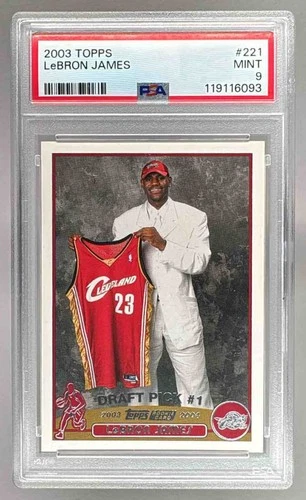 119116093 LeBron James 2003 Topps #221 Rookie RC PSA 9